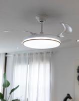 Ventilador de techo COSMOS with Luz LED | Motor DC Silencioso | Función de Verano e Invierno | 6 velocidades | Programable | Palas retráctiles | Control Remoto | Blanco-Taupe - details 4