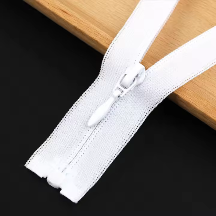Cremallera De Nylon Auto Bloqueante Con Final Abierto Larga Negra Blanca Invisível Para Costura Ropa Y Artesanías De 30cm-90cm - 1
