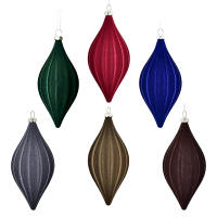 Adornos De Cono De Veludo Para Decoración De Árbol De Navidad Y Exposiciones En Tiendas Material Plástico - details 7