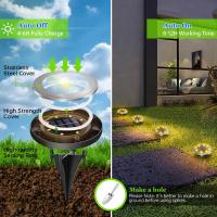 Luces De Jardín LED Impermeables Para Paisaje Exterior Luz Solar In-Ground Para Patio Camino Césped 4 Piezas Material De Acero Inoxidable - details 1