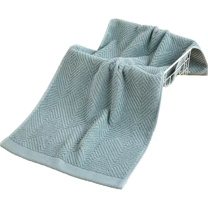 Toalla de Algodón Puro con Buena absorción de Agua, 100% al tacto, muy absorbente, de seco, para el hogar, el baño, Viajes, hotel, Green, 35 cm - 1