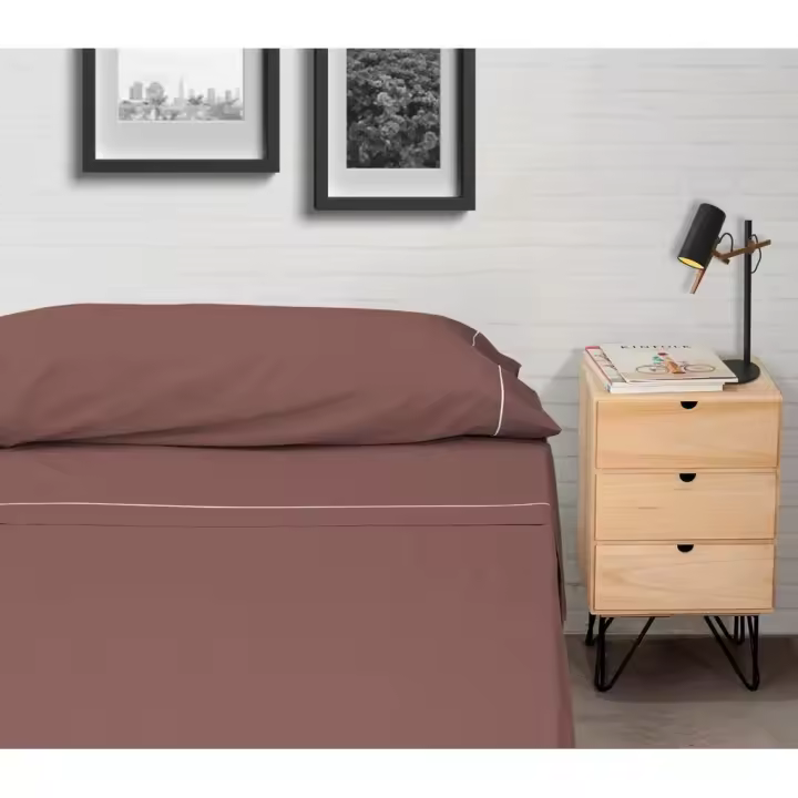 JUEGO DE SABANAS TELA CALMA MARSALA ICELANDS 105 CM - 1
