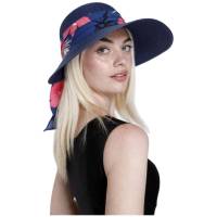 Kebedo Moda Sombrero de paja para Mujer con Banda Floral, Pamela con ala Ancha, Gorro para el Sol, Sombrero Visera Transpirable, Talla única Ajustable para Playa, Verano, Piscina, Vacaciones, Viaje - details 2