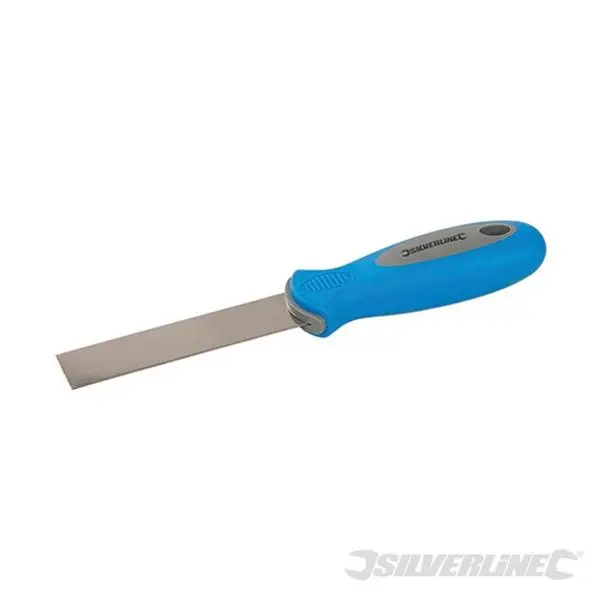 Silverline Rasqueta Expert de Acero Elástico y Templado de Alta Calidad Resistente a la Corrosión con Mango Engomado en 2 Colores y Agujero para Colgar - 1