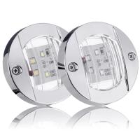 Luz De Anclaje Para Barco LED 6 LEDs 3 Pulgadas Montaje Trasero Cromado Impermeable 12V DC Luz De Navegación Marina ABS - details 0