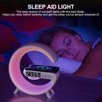 Reloj despertador Sunrise con altavoz Bluetooth,cargador inalámbrico, cambio de color RGB,lámpara de atmósfera para dormitorio - details 2