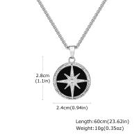 Collar masculino con colgante de ojo de tigre y estrella de 8 puntas - Acero inoxidable hipoalergénico - details 0