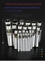 Kit De 10 Piezas De Herramientas De Perforación De Cuero Con Agujeros Redondos Huecos Para Costura De Ropa Y Artesanía De Cuero Herramienta De Perforación De Alta Carbono Acero - details 3