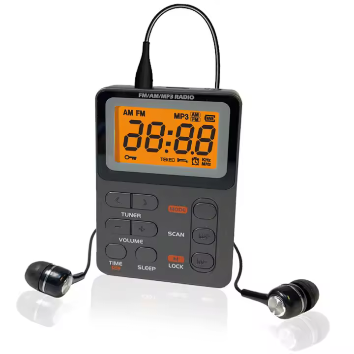 Radio AM/FM/SW portátil operado compatible con interior, exterior y Uso DE EMERGENCIA - 1