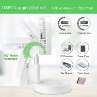 Ventilador Retráctil USB Recargable Plegable Portátil Mini Electrónico Ajustable Para Dormitorio Exterior Dispositivos De Enfriamiento - details 7