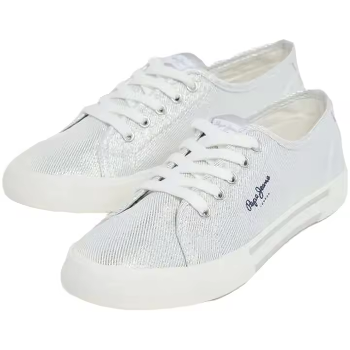 Zapatillas marca Pepe Jeans modelo Pls31439-934 para mujer en color plata - 1
