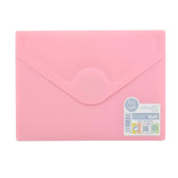 Pack 10 Ud. Carpeta Sobre con Cierre de Velcro - Tamaño A6 para hasta 100 Hojas 80 grs. - REF 90918 -  4 Colores Blush Pastel Sólidos con Textura Soft Touch - 100% reciclable -by Office Box - details 3