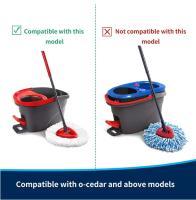 Pack of 3 microfiber replacement mops with Vileda Turbo EasyWring 3-in-1 and mop head refill for all floor types. - details 2