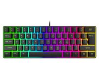 Teclado Cableado De 61 Teclas Con Luz RGB De Colores Coincidentes Sensación Mecánica Pequeño Juego Para Niñas Con Estilo TPC Line - details 9