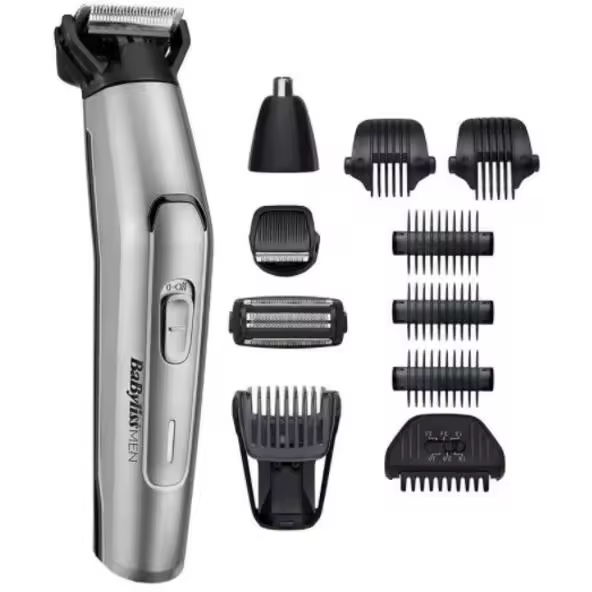 Babyliss Multigroom Impermeable Cortapelos Sin Cable con Cuchillas de Acero Inoxidable y 4 Cabezales Intercambiables - 1