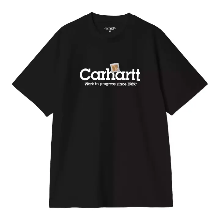 Camiseta de Manga Corta Carhartt WIP Label Script para hombre en color negro - 1