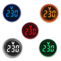 Voltímetro Digital LED AC 220V Con Interruptor Europeo Estándar 30mm Redondo/Cuadrado Medición Rango 50~500V Módulo De Medición - details 0