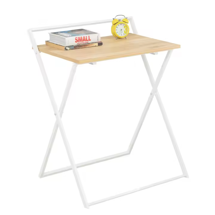 SoBuy FWT88-WN Mesa Escritorio Plegable Mesa Ordenador, Compacto sin Ensamblaje Escritorio para Computadora Mesa de Estudio ES - 1