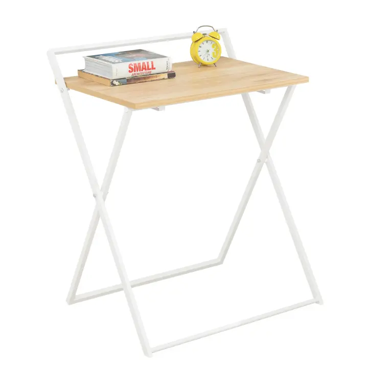 SoBuy FWT88-WN Mesa Escritorio Plegable Mesa Ordenador, Compacto sin Ensamblaje Escritorio para Computadora Mesa de Estudio ES - 1