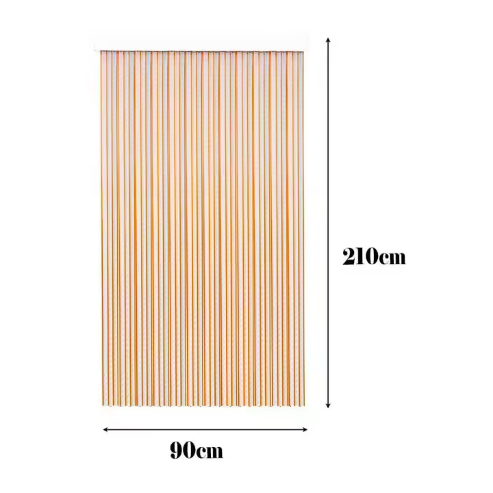 Cortinas Exterior Puerta | Material Plastico PVC y Barra Aluminio | Ideal para Terraza y Porche | Antimoscas .90cmx210cm - 1