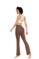 Pantalones De Yoga Para Mujer Con Cintura Alta Y Pierna Flare Cross over Leggings De Piso Ancho Para Gimnasio Y Ropa Casual - details 8
