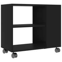 vidaXL Mesa auxiliar de madera de ingeniería 70x35x55 cm Blanco, Negro, Gris Mesa de sofá Mesa de Entrada para Salón Consola de Entrada Mueble Recibidor Mesita Mesa auxiliar Salon - details 6