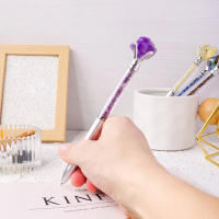 1PC Pluma De Bolígrafo De Cristal Ametrallado Natural Hechura Original Regalo De Negocios Y Oficina Estilo Feng Shui - details 0