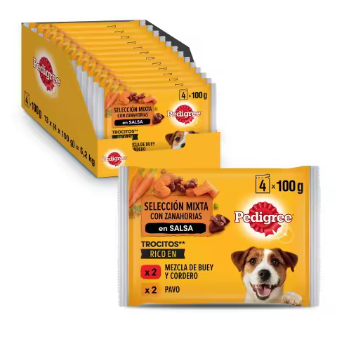 Pedigree Comida Húmeda para Perros Selección Carnes Mixtas en Salsa Multipack (4x100g) - 1