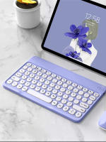 Teclado Inalámbrico Mini Retro Sin Ruido Redondo Compatible Con iPad Computadora Teléfono Tableta Tamaño 10.5 Pulgadas Marca T-WOLF - details 5
