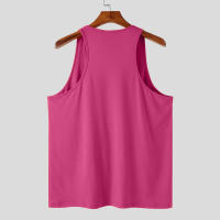 INCERUN Camiseta De Hombre Sin Mangas En Color Sólido Con Cuello En V Profundo Estilo Casual Verano Ropa Masculina Tallas S-5XL - details 5