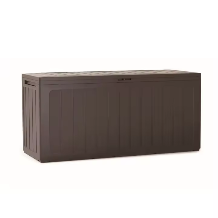 Baúl de jardín 280 litros PROSPERPLAST Boardebox de plastico en color ocre oscuro 116 x 43,3 x 55 cm - 1