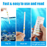 100Pcs Pruebas De Agua Para Acuario 7 En 1 Calidad Del Agua De Tanque De Peces Prueba De pH Para Acuicultura Salada Y Dulce - details 7
