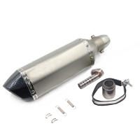 Silenciador De Moto De Fibra De Carbono 51mm Escape Ak Exhaust Universal Para CB400 Ninja250 MT09 Z800 Con Killer De DB - details 5