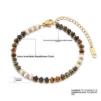 Pulsera De Cadena Con Piedras Naturales Coloridas Lokaer Para Mujer Joyería Bohemia De Acero Inoxidable Hecha a Mano B24096 - details 8