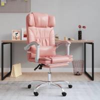 vidaXL Silla de oficina reclinable masaje cuero sintético en color Negro/Blanco/Marrón y más | cómodas modernas ergonómicas para comedor cocina salón hogar - details 4