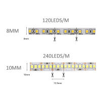 Tira De Luces LED 12V SMD 2835 Flexible 1M 2M 3M 4M 5M 120LED/M 240LED/M Blanco Cálido Decoración Para El Hogar Y Sala De Estar - details 0