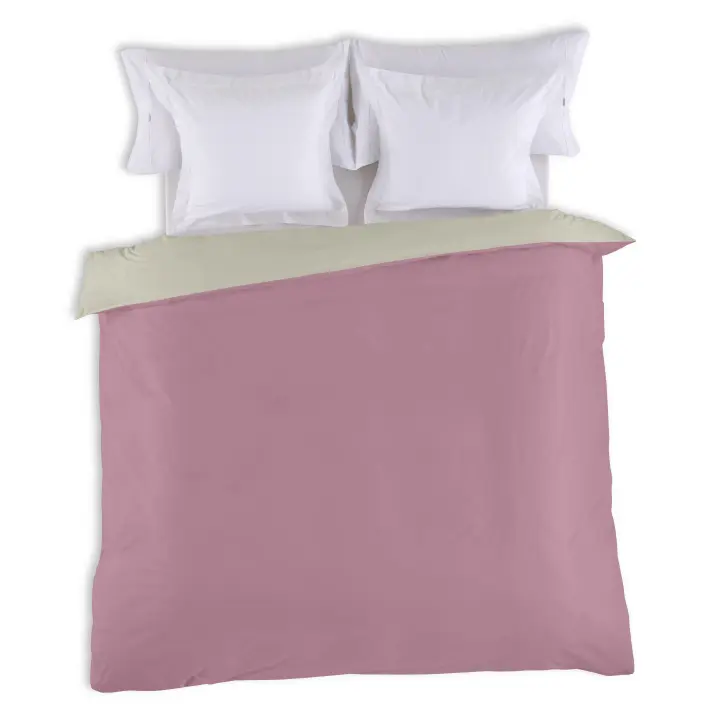 FUNDA NORDICA reversible cuarzo-piedra - Cama de 90 (1 pieza) - 50% algodón / 50% poliéster - 144 hilos. Gramage: 115 - Fijalo - 1