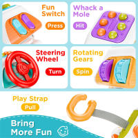 Juguete Sensorial Montessori Para Bebés Cuadrado De Actividades Educativas Para Niños De 1 a 3 Años Viaje Motor Colorido ABS - details 6