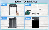 Puerta Automática Para Pajarera Con Timer Y Solar Protección Contra Predeadores De Aleación De Aluminio Duradero Para Pollos - details 4
