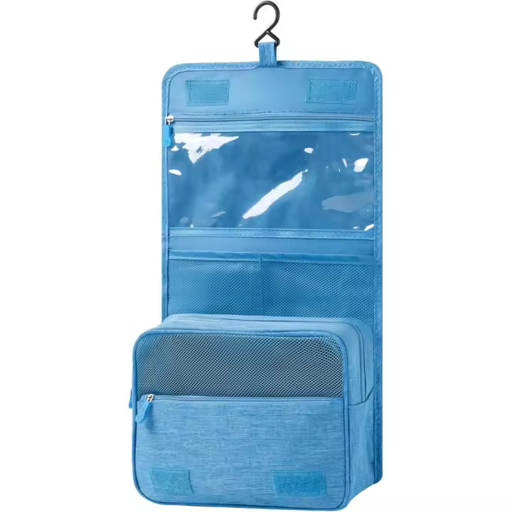 Neceser Viaje,Impermeable de Gran Capacidad Neceser Maquillaje,Bolsa de Aseo con Gancho Colgante para Hombre y Mujer Accesorios de Viaje - 1