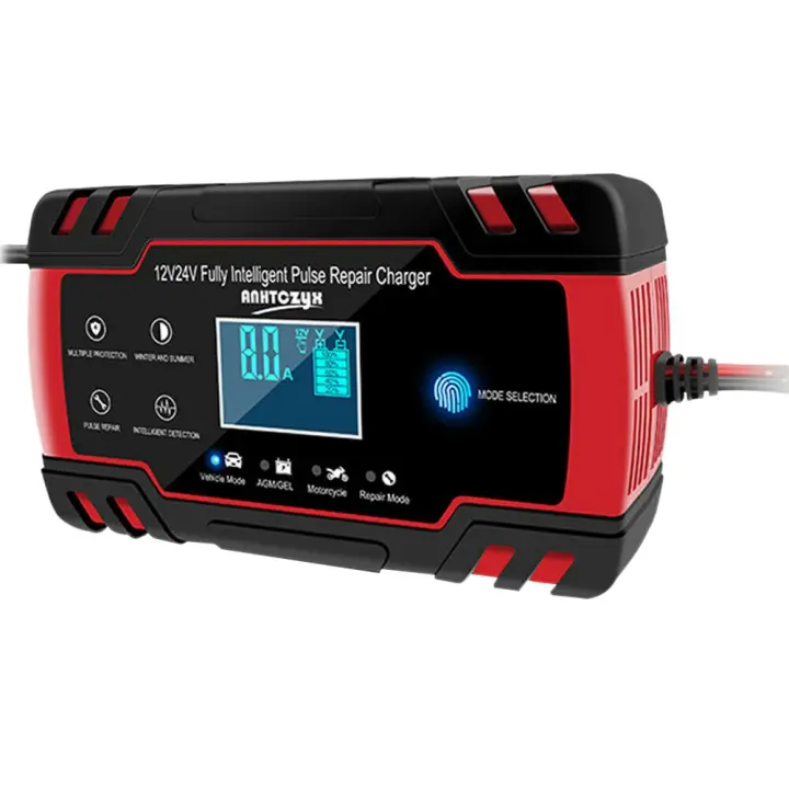 Cargador de emergencia para coche, Banco de Energía con pantalla LCD, enchufe de la UE, 12V/24V - 1