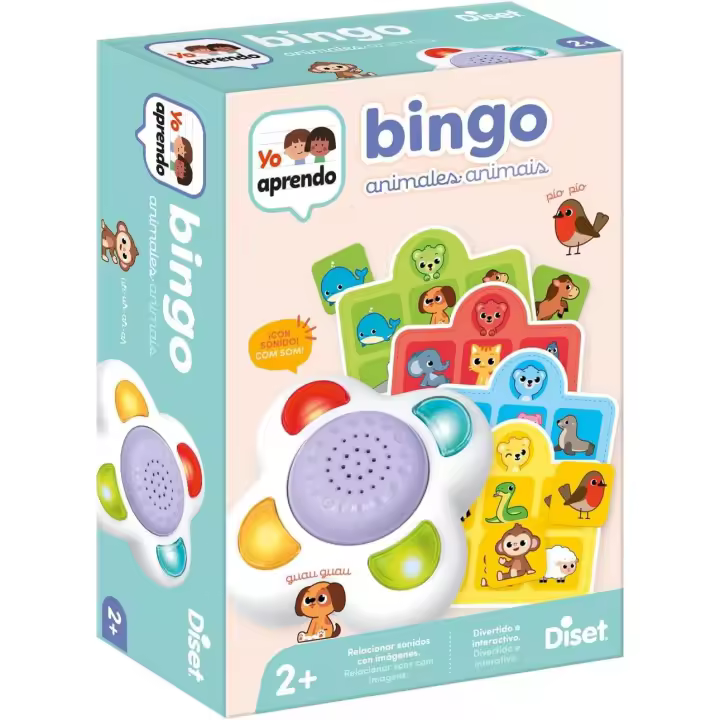 Diset Yo Aprendo Bingo Animales, Juguete Educativo para niños a Partir de 2 años - 1