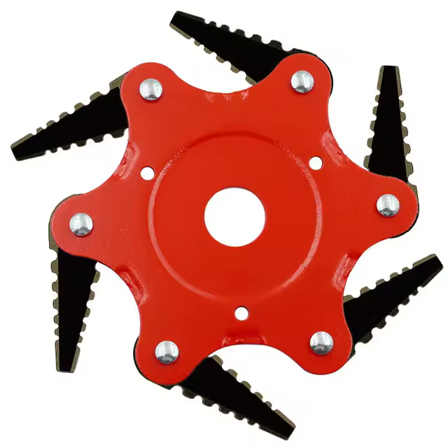 Cuchilla cortadora de acero al manganeso de 65MM, cabezal cortador de césped de 6 dientes, herramientas de jardín duraderas para deshierbe de césped - 1