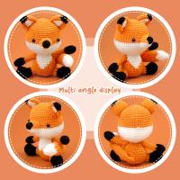 Kit De Crochet Con Pelotas De Hilo Y Agujas Para Animales Fox Ferret DIY Incluye Marcadores De Patrón Y Herramientas De Tejido - details 2