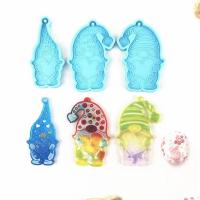 Molde De Epoxy Resina Para Elfos De Jardín Navideños Muñecos Sin Cara Para Colgantes Y Llaveros Herramienta De Artesanía DIY Color Azul - details 9