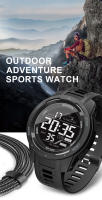 Reloj Deportivo Digital WECOOL 50M Impermeable Con Luz LED Y Alarma Multifuncional W-616 Bandeja De PU Resistente Al Choque - details 0