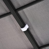 Toldo Carpa Gris Metálico 297x297cm para Jardín Terraza Balcón - details 3