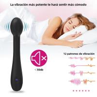 Vibrador De 12 Velocidades Con Punto G En Silicone - Masajeador De Prostata Para Mujeres, Estimulador Silencioso Recargable Por USB Juguetes Sexuales Adultos - details 1