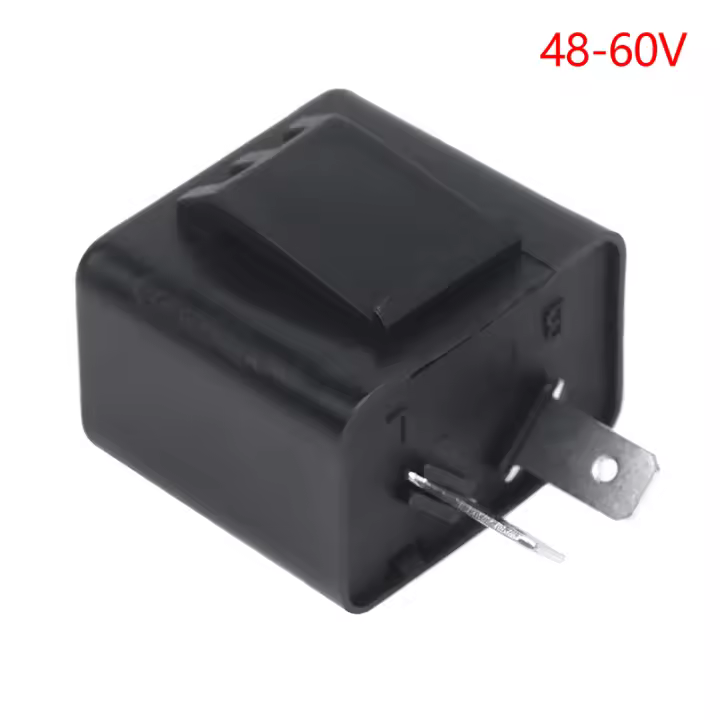 Relé De Flasher De Señal De Giradiscos DC 12V 48V 60V 2Pines Buzzer Indicador De Parpadeo Luz De Señal - 1