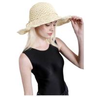 Sombrero Paja Crema Floral Artesanal Sombrero Pamela plegable fácil de guardar y llevar en vacaciones, Gorro Mujer para el Sol, Piscina, Playa, Uso diario Verano Sombrero de ala Ancha Grande Talla única ajustable - details 7